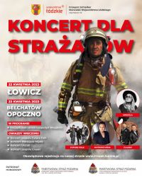 Plakat koncert dla strażaka