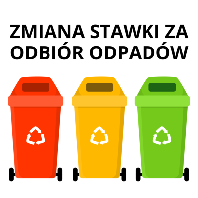 Zmiana stawki za odbiór odpadów