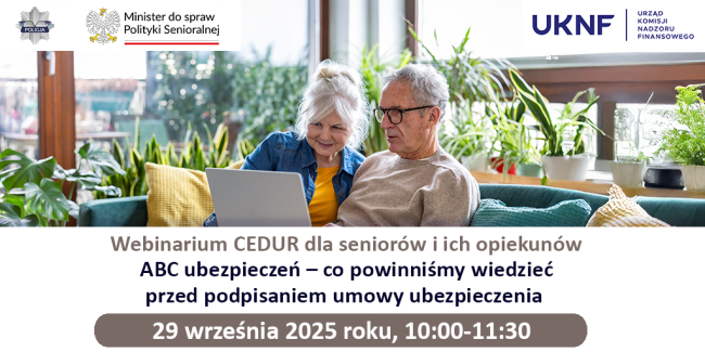 Webinarium „ABC ubezpieczeń – co powinniśmy wiedzieć przed podpisaniem umowy ubezpieczenia”